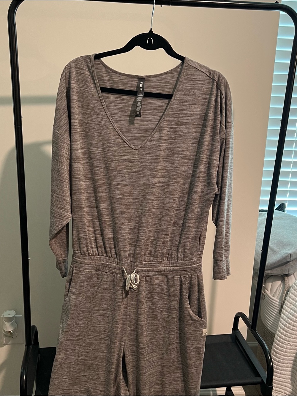 Vuori Lux Long-Sleeve V Neck Jumpsuit